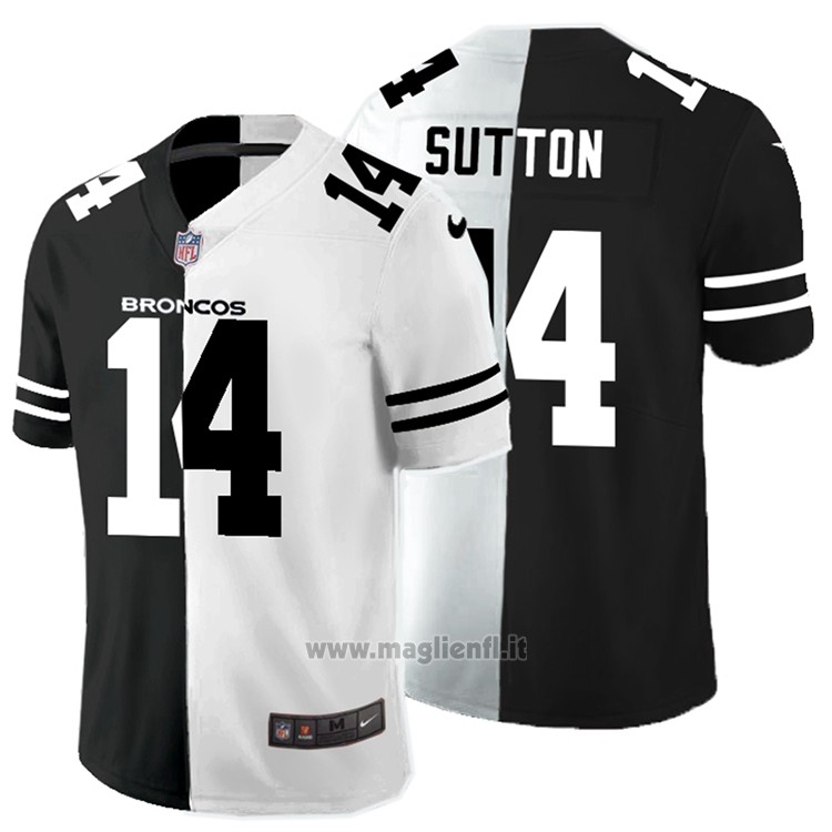 Maglia NFL Limited Denver Broncos Sutton Black White Split
